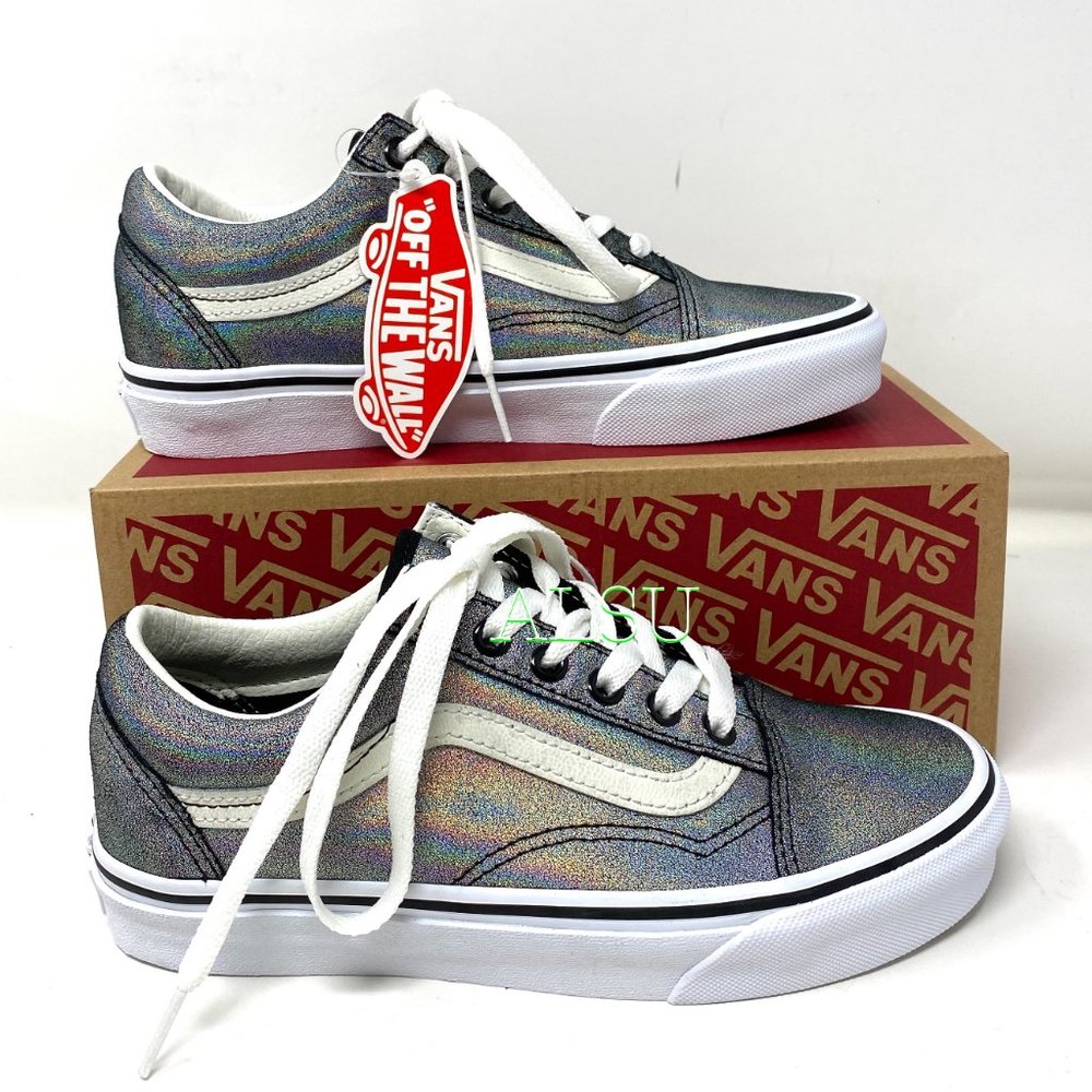 VANS Old Skool Prism Suede Silver Glitter Women’s - Picture 6 of 10
